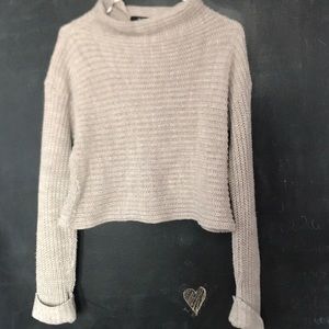 Grey cropped sweater